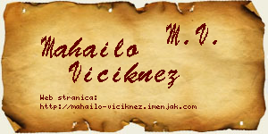 Mahailo Viciknez vizit kartica
